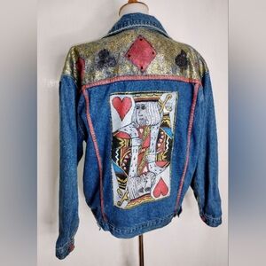 UPCYCLED KING OF HEARTS DENIM JACKET